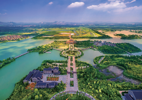 江蘇省徐州市賈汪區對采煤塌陷區實施改造,實現變“廢”為“寶”、變“包袱”為“資源”。