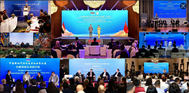 在黨的二十 屆三中全會勝 利閉幕后半個多 月內，中央廣播 電視總臺舉辦了 68場“中國新時 代深化改革的世 界機遇”全球對 話會。