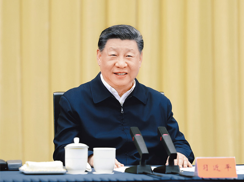 2025年4月30日上午，中共中央總書記、國家主席、中央軍委主席習近平在上海主持召開部分省區市“十五五”時期經濟社會發展座談會并發表重要講話。 新華社記者 王曄/攝